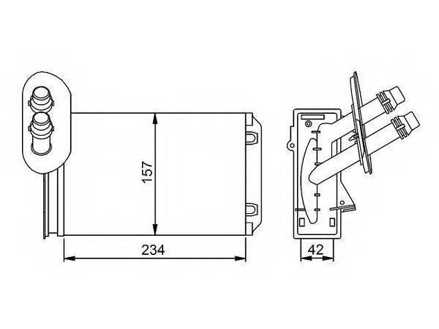 Радиатор отопителя NRF 58223 на VW GOLF Mk III кабрио (1E7) - Фото 1