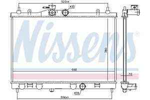 Радиатор NISSAN JUKE (F15) / NISSAN CUBE (Z12) / NISSAN TIIDA (C11) 2004-2019 г.
