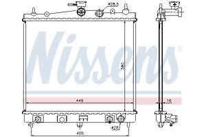 Радиатор NISSAN MICRA (K12) / NISSAN MICRA C+C (K12) / NISSAN NOTE (E11, NE11) 2002-2013 г.