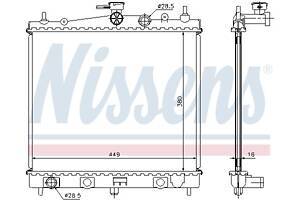 Радиатор NISSAN MICRA (K12) / NISSAN MICRA C+C (K12) / NISSAN NOTE (E11, NE11) 2002-2014 г.