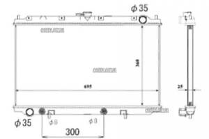 Радиатор NISSAN PRIMERA 96-02 (P11/W11)