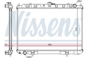 Радиатор NISSAN X-TRAIL (T30) 2001-2013 г.