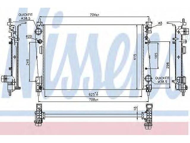 Радiатор NISSENS 617864 на FIAT RITMO III (198) - Фото 1