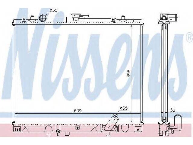 Радиатор NISSENS 62895A на MITSUBISHI G-WAGON (K90) - Фото 1