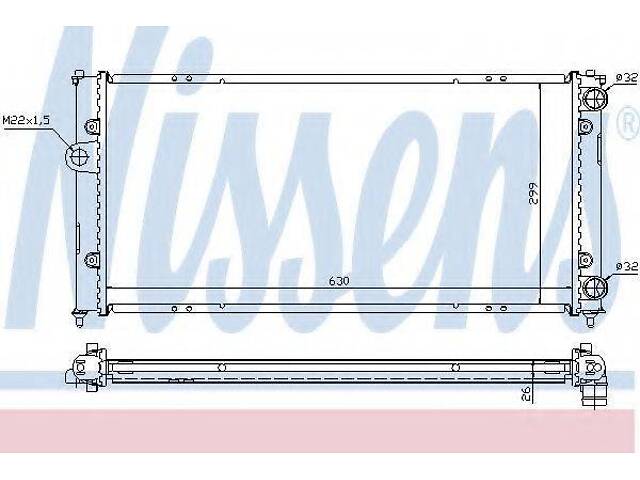 Радiатор NISSENS 652681 на SEAT IBIZA Mk II (6K1) - Фото 1