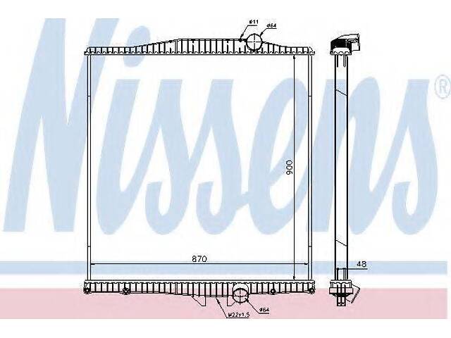 Радиатор NISSENS 654620 на VOLVO FH 12 - Фото 1