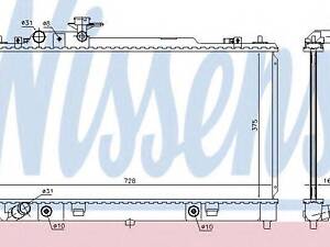 Радiатор NISSENS 68550 на MAZDA ATENZA Наклонная задняя часть (GG)