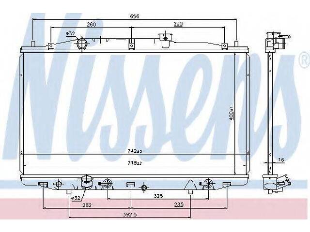 Радіатор NISSENS 69475 на HONDA ACCORD EURO VIII (CL) - Фото 1