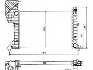 радиатор NRF 50559 на MERCEDES-BENZ SPRINTER 2-t автобус (901, 902)