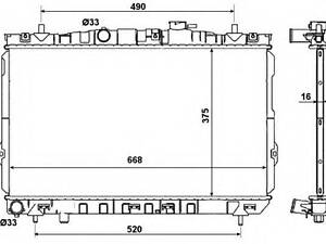 Радіатор NRF 53471 на HYUNDAI TIBURON (RD)