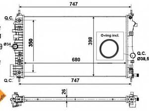 радиатор NRF 53777 на SAAB 9-5 (YS3G)