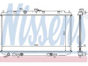 Радіатор NS ALMERA N16(00-)1.8 i 16V(+)[OE 21460-AV700] NISSENS 67345A на NISSAN SENTRA II Наклонная задняя часть (N16)