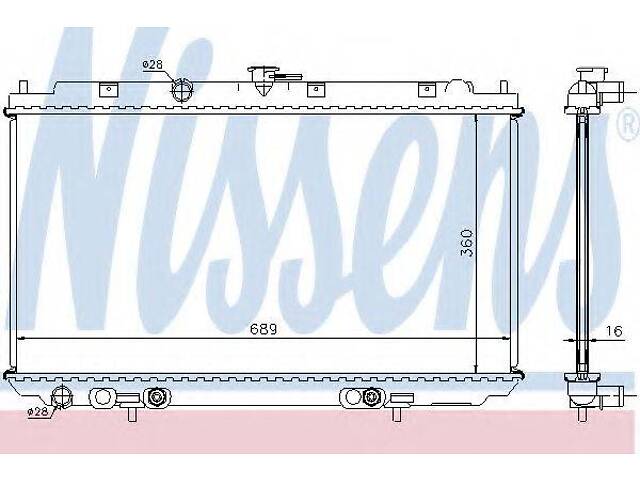 Радіатор NS ALMERA N16(00-)1.8 i 16V(+)[OE 21460-AV700] NISSENS 67345A на NISSAN SENTRA II Наклонная задняя часть (N16)