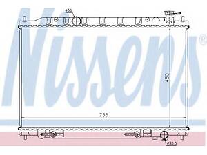 Радіатор NS MURANO Z50(04-)3.5 i V6 24V[OE 21460-CA010] NISSENS 68712 на NISSAN MURANO (Z50)
