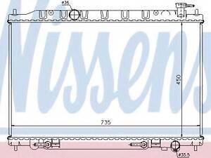 Радіатор NS MURANO Z50(04-)3.5 i V6 24V[OE 21460-CA010] NISSENS 68712 на NISSAN MURANO (Z50)