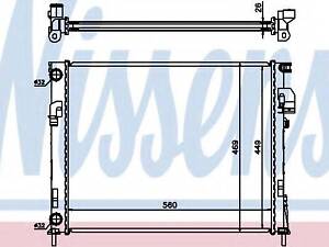 Радіатор NS PRIMASTAR(02-)1.9 dCi(+)[OE 21400-00QAS] NISSENS 63025A на OPEL VIVARO c бортовой платформой/ходовая часть (