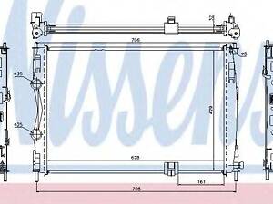 Радіатор NS QASHQAI(07-)2.0 dCi[OE 21400-JD70A] NISSENS 67361 на NISSAN DUALIS (J10, JJ10)