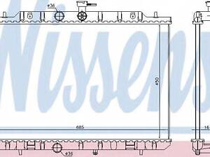 Радіатор NS X-TRAIL T31(07-)2.0 i 16V(+)[OE 21400-JG300] NISSENS 67365 на NISSAN X-TRAIL (T31)