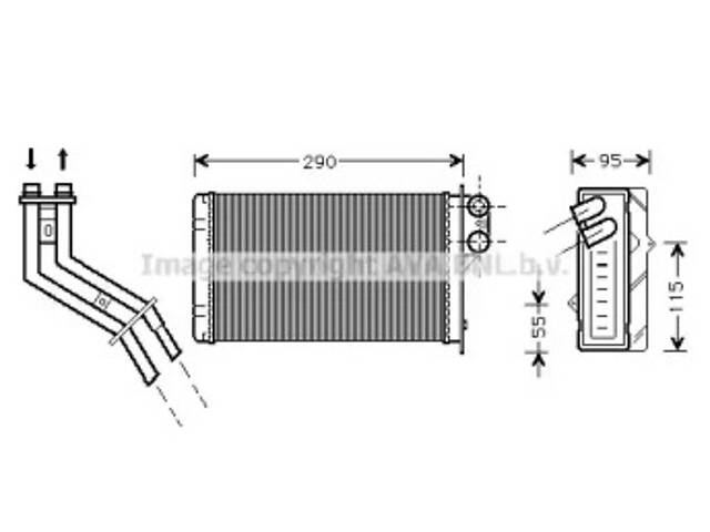 Радіатор обігрівача (вир-во AVA)