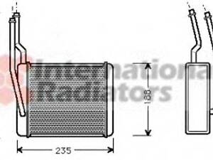 Радіатор обігрівача FD FOCUSTRANSIT LHD 98- (Van Wezel) VAN WEZEL 18006272 на FORD FOCUS (DAW, DBW)