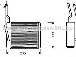 Радіатор обігрівача FD FOCUSTRANSIT LHD 98- (вир-во AVA) AVA QUALITY COOLING FD6272 на FORD FOCUS (DAW, DBW)