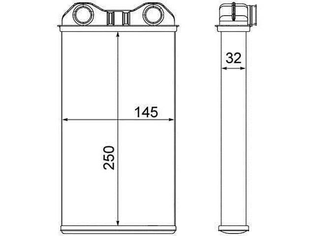 Радиатор обогревателя Opel Vivaro 2001-2024 MAHLE ORIGINAL AH 14 000S - Фото 1