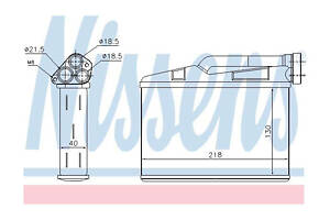 Радіатор обігрівача салону Nissens 70530