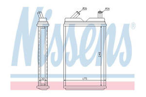 Радіатор обігрівача салону Nissens 73624