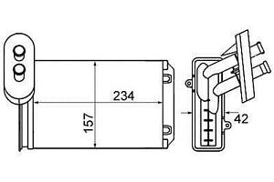 Радиатор обогревателя Skoda Octavia 1996-2010 MAHLE ORIGINAL AH 19 000S