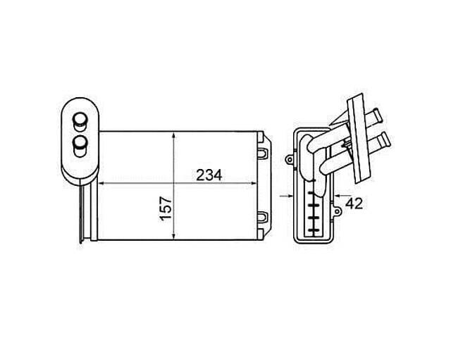Радиатор обогревателя Skoda Octavia 1996-2010 MAHLE ORIGINAL AH 19 000S - Фото 1