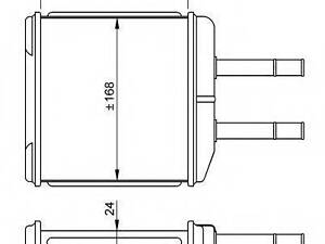 Радіатор обігрівача (вир-во NRF) NRF 54260 на CHEVROLET Spark (M200, M250)