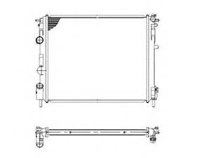 Радиатор охлаждения (475х397х16мм) Renault Kangoo 1.2 (бензин) 1997-2008 53210 NRF
