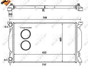 Радіатор охолодження AUDI A4 (8E2, B6) A4 (8EC, B7) A4 (8K2, B8) A4 Avant (8E5, B6) A4 Avant (8ED, B7) A6 (4B2, C5) A6 Av