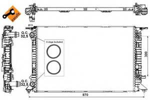 Радиатор охлаждения Audi A4/A5/A6/Q3/Q5 1.4-3.0d 07-