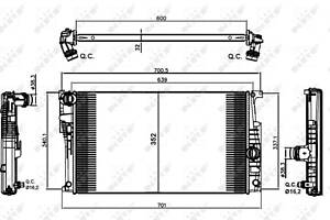 Радіатор охолодження BMW 1 (F20) 1 (F21) 3 (F30, F35, F80) 3 Touring (F31)