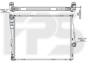 Радиатор охлаждения BMW 3 E46 1998-2005 316-330 Nissens