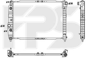 Радиатор охлаждения Chevrolet Aveo