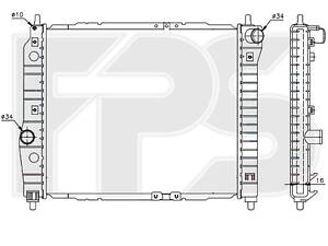 Радиатор охлаждения Chevrolet Aveo