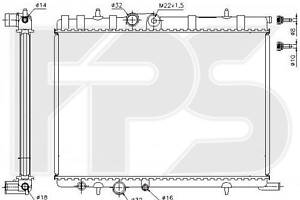 Радиатор охлаждения CITROEN C4 2004-2011 1.4-2.0 Nissens