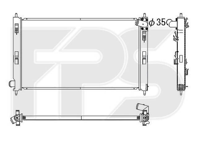 Радіатор охолодження Citroen - Фото 1