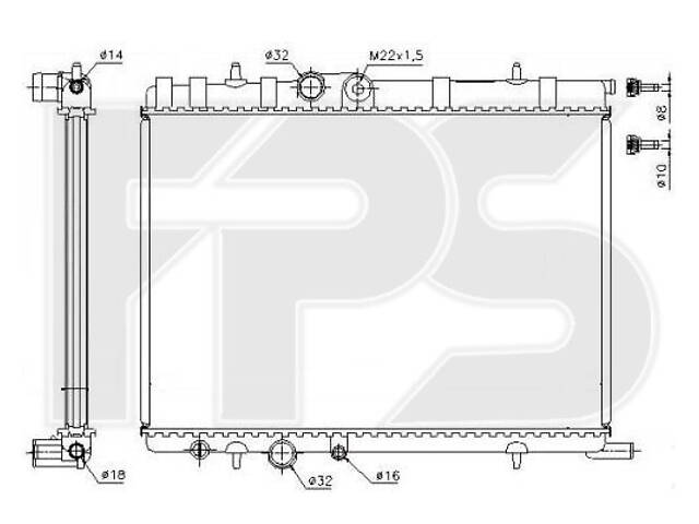 Радіатор охолодження Citroen - Фото 1