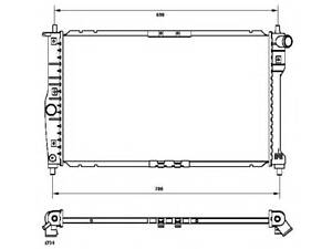 Радиатор охлаждения Daewoo Lanos 1.4-1.6 97- (380x633x16)