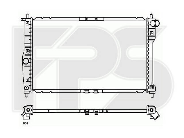 Радіатор охолодження DAEWOO LANOS 1997 1.3-1.5 МКП Nissens