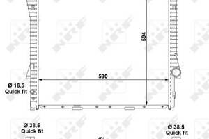 Радиатор охлаждения двигателя, BMW X5 E53 00-