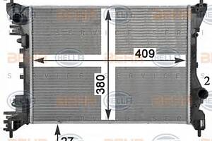 Радіатор охолодження двигуна для моделей: ALFA ROMEO (MITO), FIAT (DOBLO, DOBLO, DOBLO)
