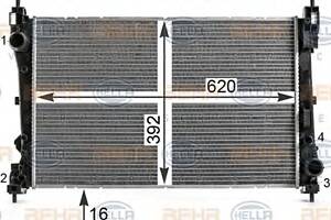 Радіатор охолодження двигуна для моделей: ALFA ROMEO (MITO), FIAT (PUNTO, BRAVO, PUNTO, PUNTO, PUNTO), LANCIA (DELTA)