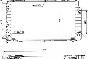 Радиатор охлаждения двигателя  для моделей: AUDI (80, 80,COUPE,CABRIOLET)