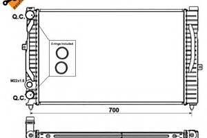 Радиатор охлаждения двигателя для моделей: AUDI (A4, A6,A6,A6,A4), SKODA (SUPERB), VOLKSWAGEN (PASSAT,PASSAT,PASSAT,PAS