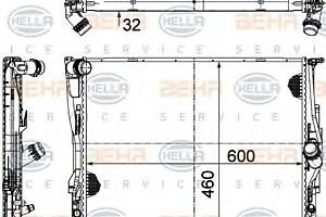 Радиатор охлаждения двигателя для моделей: BMW (1-Series, 3-Series,3-Series,3-Series,3-Series,1-Series,1-Series,Z4,X1),
