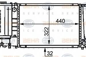Радиатор охлаждения двигателя для моделей: BMW (3-Series, 3-Series,3-Series,3-Series,3-Series,5-Series,5-Series,3-Serie